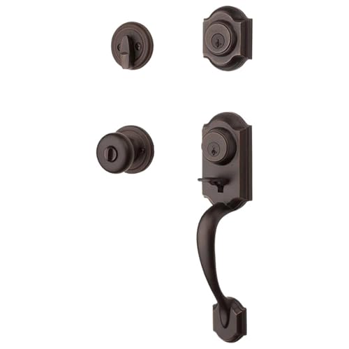 Ensemble poignée de porte bronze vénitien et serrure premium SmartKey