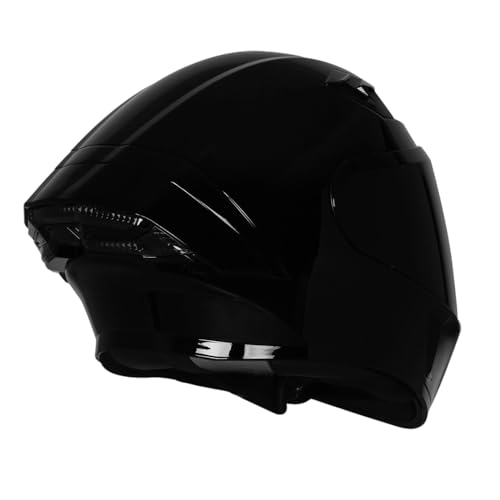 Image of Steelbird SBA 11 Tornado Full Face Helmet, Dual Visor, Glossy Signature Black with Extra Free Smoke Visor (600 MM (L))