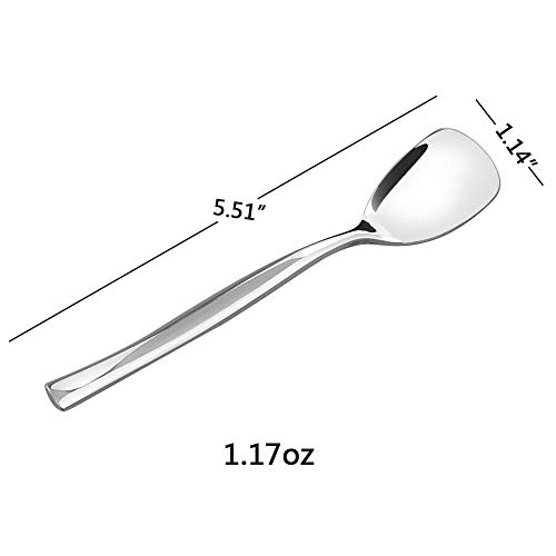 Idomy Set Of 12 Stainless Steel Dessert Ice Cream Spoons, 5.51-Inch #TOP1