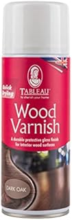 Tableau Wood Varnish, Light Oak, Stain and Gloss Wood Surfaces in One Go. 400ml