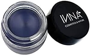 Inna Cosmetics & Nature - Gel Eyeliner, vegan, mineral, gluten-free and paraben-free, oil-free, cruelty-free, Made in Canada, 7 g (True Black) (Navy)