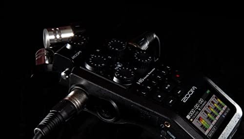 Zoom - H6-BLK - przenośny 6-torowy dyktafon z wymiennymi mikrofonami - 1 x zdejmowany mikrofon XY i 4 x wejścia XLR