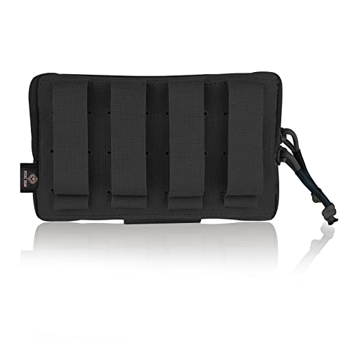 PETAC GEAR Pochette tactique Molle Admin, petite poche de rangement pour gilet tactique/ceinture d'arme EDC/plate-forme Molle. BK – vue 4