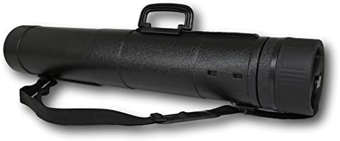 Nozlen Jumbo Document Storage Tube Black - Expandable from 31.5" up to 53" - Shoulder Strap and Handle Included for Poster Tube Model DT4201