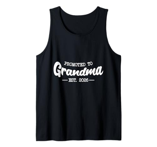 Funny Soon to Be Grandma 2026 Cargando Día de la Madre Promocionado Camiseta sin Mangas