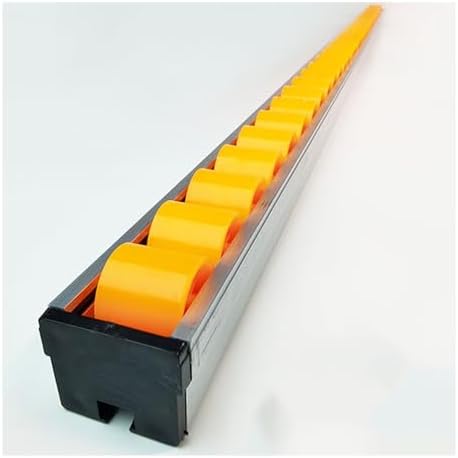 1.2m Flow Rack Conveyor Roller with Plastic Wheels - Heavy-Duty Aluminum Slide Rail for Smooth Pallet Handling, Perfect for Warehouse & Logistics Operations