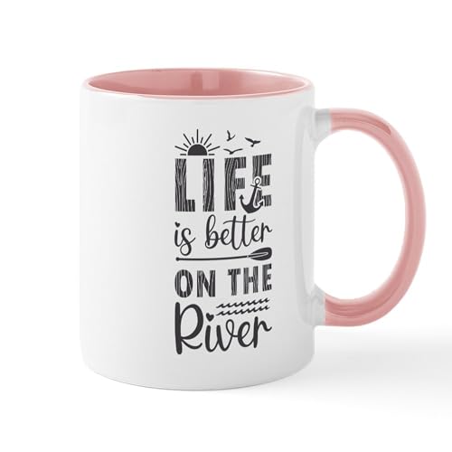 Mug de cerámica 11 oz Life Is Better On The River miniatura 1