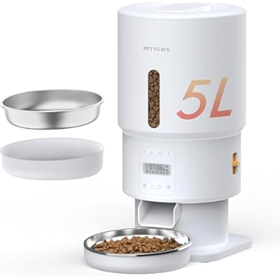 Automatic Cat Feeder - 5L Anti-Clog Cat Food Dispenser