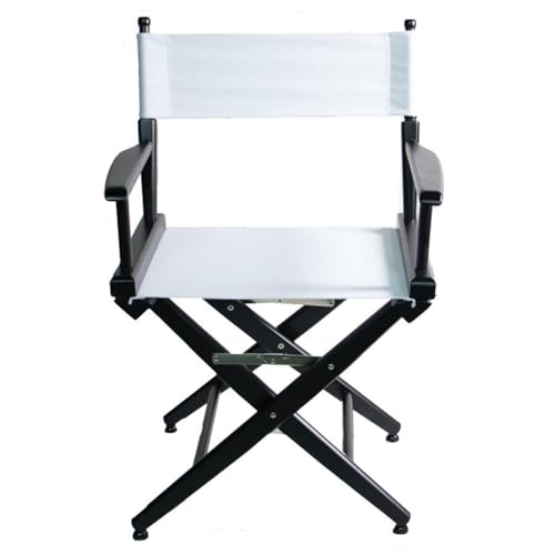 Filmcraft Short Black Frame Director Chairs (Black Frame/White Canvas)