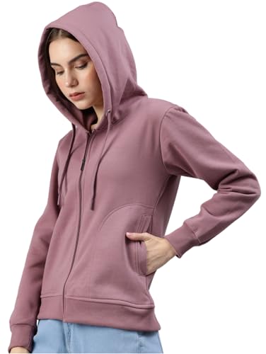 Image of ADBUCKS Women's Cotton Winter Jacket Sweatshirts Casual Drawstring Clothes Zip Up Hoodie With Front Pocket Ii Womens Hoodies Ii Womens Jacket Ii Winter Sweater Hoodie For Women & Girls