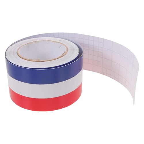 Bandes adhésives pour covering voiture bleu blanc rouge autocollant de course toit et coffre