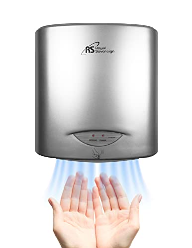 Royal Sovereign Touchless Automatic Hand Dryer, Durable 20 Second Hand Dry Time, 1200 Watt, Silver (RTHD-421S)