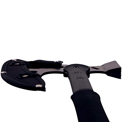 Asr Tactical 17" Paracord Wrapped Survival Axe With Multi-Tool Blade - Black #TOP3