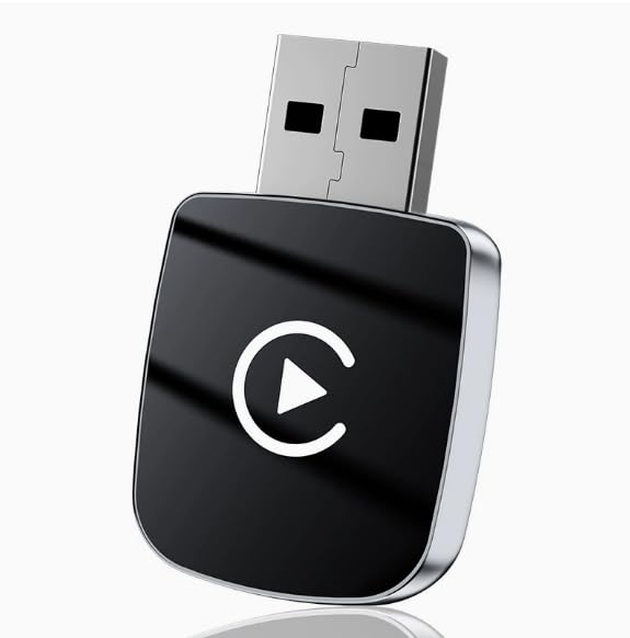 Wireless CarPlay Adapter for TATA Nexon 2017-2025 2026, Convert Wired to Wireless CarPlay Adapter Plug and Play, Fast Auto-Connect,Silver