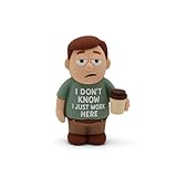 GOOFBALLS Miniature Desk Figurine – Cute & Quirky Office Decor for Desk, Shelf, or Workspace – Fun Tiny Collectible Statue for Adults, Coworkers, or Home Office Gift-I Just Work Here