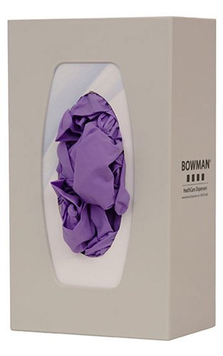 BOWMAN - Glove Box Dispenser - Single with Flexible Springs 5.84"W x 10.11"H x 4.22"D (4 Pack)