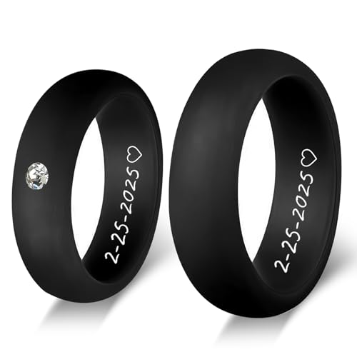 SEKECHIKU Personalized Rubber Bands for Couples