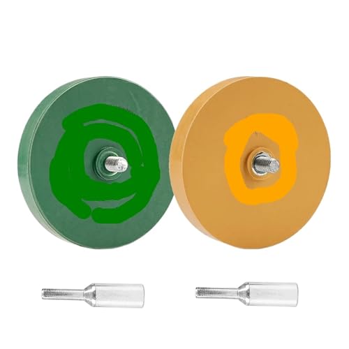 2個/セット 90mm デカールリムーバー消しゴム、ホイール香り付き研磨パッドドリルアダプター、車の粘着ステッカービニール研磨ホイールの除去用 研磨ホイール
