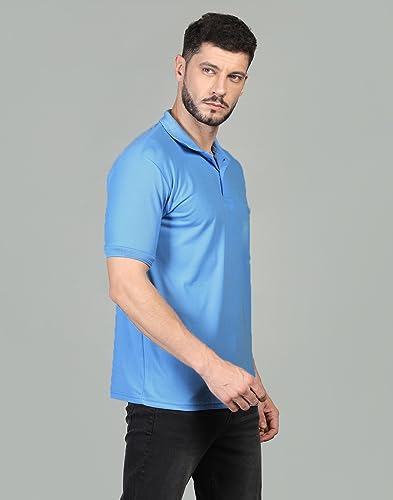 Image of INKKR Men's Casual Polo Neck Half Sleeve Solid T-Shirt (Pack-3)
