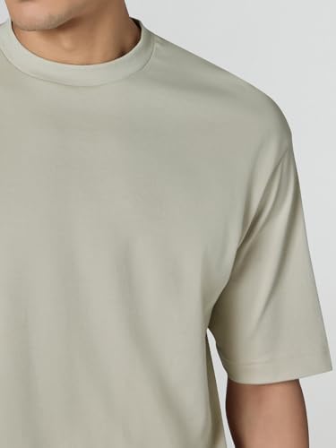 Image of XYXX Drift Oversized Tshirt for Men | 100% Combed Cotton | Solid Roundneck Drop Shoulders Half-Sleeve T Shirt