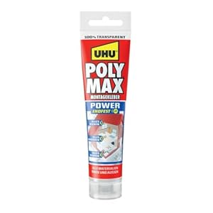 UHU POLY MAX POWER Montagekleber transparent, Tube 115g