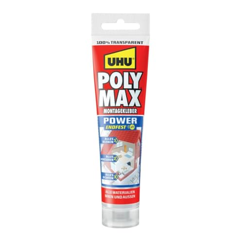 UHU POLY MAX POWER Montagekleber transparent Tube 115g