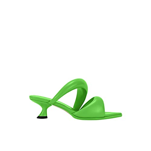 Jw Pei Women's Sara Mule Heeled Sandals (Neon Green) #TOP5