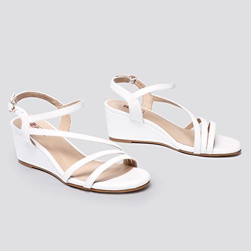 IDIFU Women's Strappy Low Wedge Sandals #TOP21