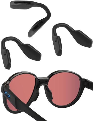 Acefrog 3 almohadillas de nariz mejoradas para Oakley Metalink OX8153, Bat Flip OX8183, Miter OX8154, bisel Cogswell OX8157, repuesto de pieza de nariz para activar, antideslizante, color negro