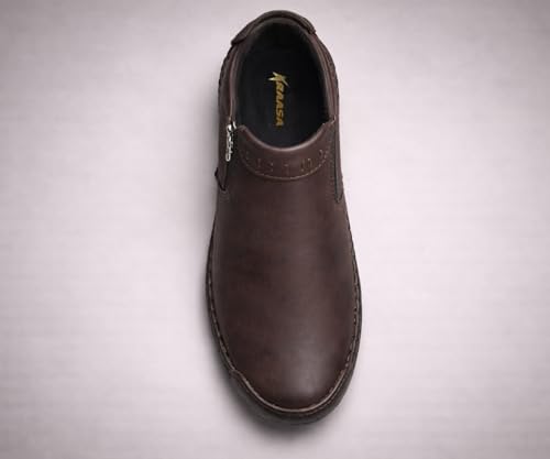 Image of Kraasa Men's Stylish Trendy Sneakers | High Tops Synthetic Side Zipper Casual Shoes | Ultra Soft Cushioned Insole | Airmix Sole Footwear