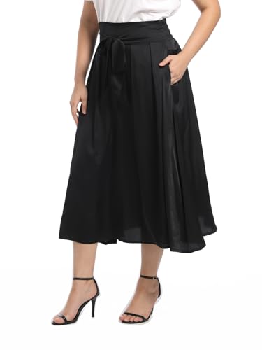 Women's Flowy A Line Skirts,Work Skirts for Women,Maxi Skirts for Women with Pockets