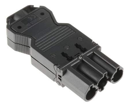 Wieland, GST18i3 Male 3 Pole Mini Connector, Cable Mount, with Strain Relief, Rated At 20A, 250 V