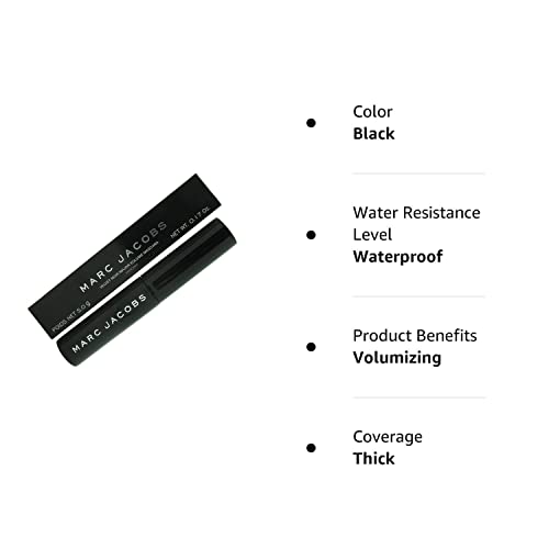 Marc Jacobs Beauty Velvet Noir Major Volume Mascara Deluxe Travel Size Mini Trial .17 Ounce #TOP3