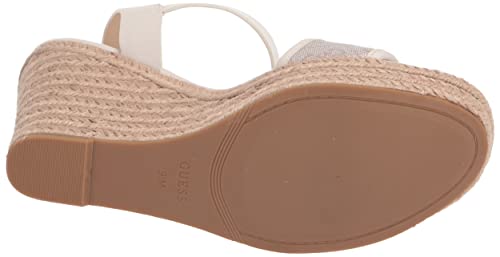 Guess Women's Hisley Wedge Sandal, Ivory, 7.5 #TOP3