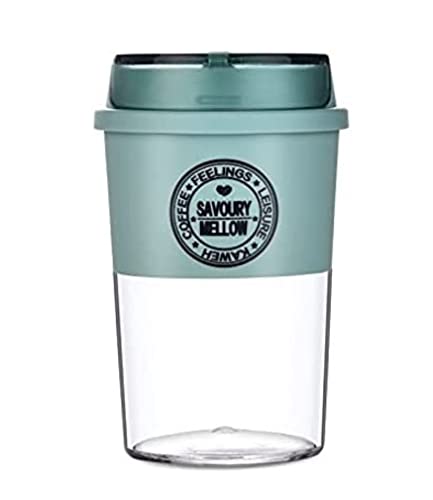 SAROSI Bouteille d'eau 300 Ml/400 ML Tritan Matériel Bouteille d'eau Étanche Tasse À Café Anti-brûlure Café Thé Boissons Bouteilles Bouteille Isotherme Gourde Sport (Color : Groen, Size : 400ml)