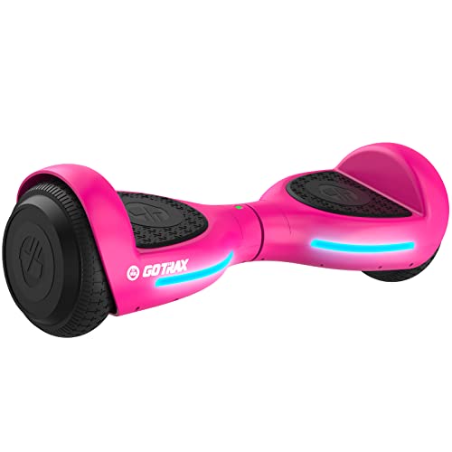 Gotrax Flash Hoverboard For Kids, 6.5" Wheels & Led Light, Max 2.5 Miles And 5Mph Power By Dual 150W Motor, Ul2272 Certified Self Balancing Scooter Gift For 44-88Lbs Kids(Pink) #TOP11