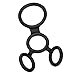 CalExotics Full Spreader Silicone 4-Ring Design Erection Enhancer, (12757_Black)