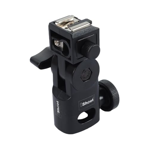 Standard Hot Shoe Mount Flash Bracket Studio Photo Umbrella Holder Support Compatible with Speedlite Flash Light Stand - Thumbnail 3