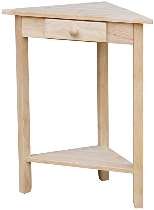 International Concepts Corner Accent Table, Unfinished
