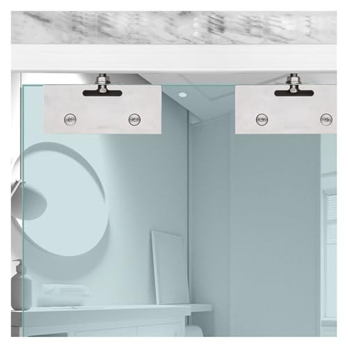 Kit de riel de puerta corredera para puertas de ducha de cristal, sistema de derivación de montaje en techo con ruedas, cortable para un ajuste personalizado