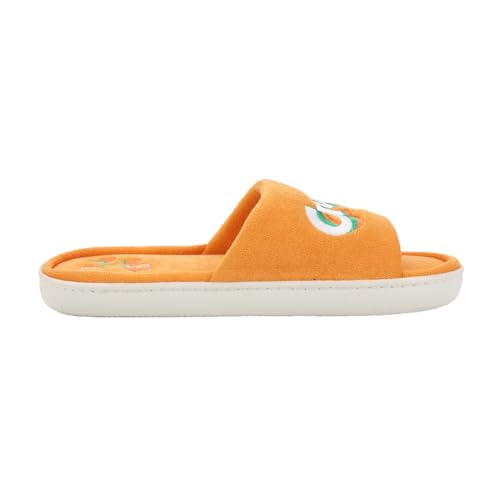 Orange Crush Orange Plant Adult Brown Open-Toed Slide Slippers4