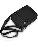 Veyarien Small Crossbody Phone Bags, Women's Cross-body Bags Small Mobile Phone Wallet Travel Passport Bag, Mini Shoulder Purse with Long Strap for Girls Women Ladies (Black)