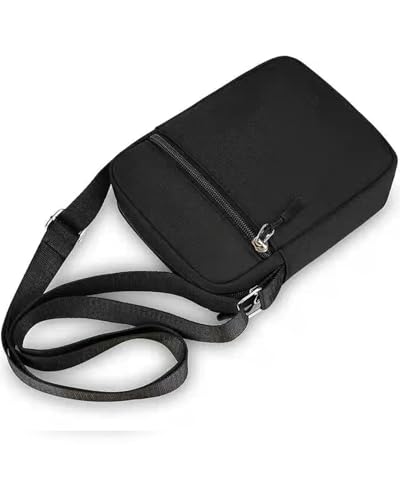 Veyarien Small Crossbody Phone Bags, Women's Cross-body Bags Small Mobile Phone Wallet Travel Passport Bag, Mini Shoulder Purse with Long Strap for Girls Women Ladies (Black)