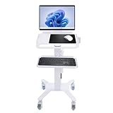 ◉【Deux niveaux de rangement】Ce chariot pour ordinateur portable médical optimise l'espace vertical grâce à sa conception intelligente à deux niveaux. Les étagères supérieure et intermédiaire spacieuses offrent un espace généreux pour les ordinateurs portables, les documents, les outils et autres accessoires. L'agencement ouvert permet de garder tout visible et à portée de main, vous aidant ainsi à maintenir un poste de travail propre et efficace.