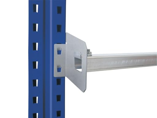 Palettenregal-Durchschubsicherung, 3300 mm, verzinkt, Palettenüberstand 75 mm