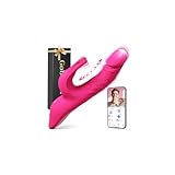 Gobeken Vibrator Vibration für Frauen Dildo mit 10 Stoßfunktion 10 Vibration, APP KI-Interaktion Rabbit Vibrator Sex Spielzeug für die Frau Solo Paare Vibratorensets für frauen Analvibrator Dildos
