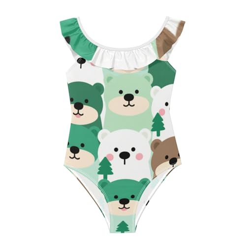 Bañador de dibujos animados suave para niñas que evita rozaduras
