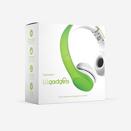 LilGadgets Connect+ Foldable Wired Kids Headphones (Green) — view 7