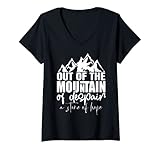 Womens Out Of The Mountain Of Despair A Stone Of Hope Inspirational V-Neck T-Shirt