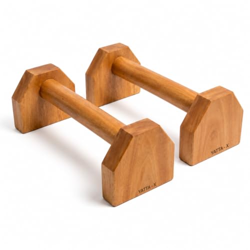YATTA-X Mahogany Wooden Parallettes 34x12 cm 1.84 kg - Image 2